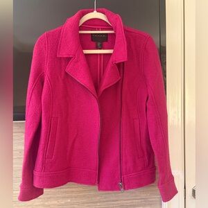 Tahari Women's Vibrant Pink Teddy Jacket